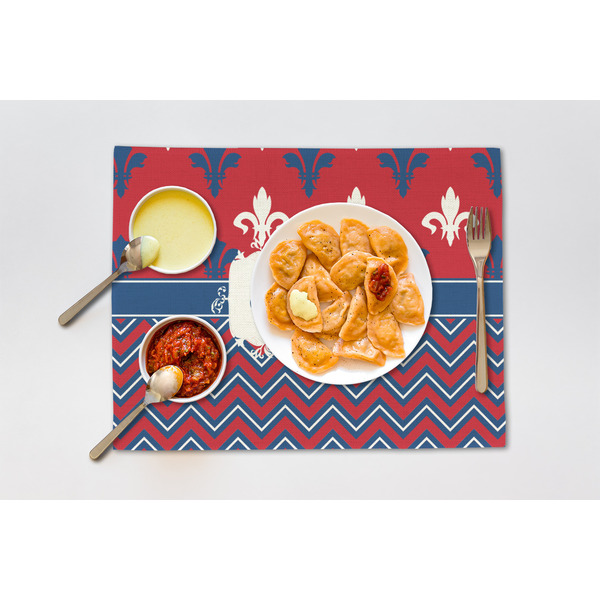 Patriotic Fleur de Lis Linen Placemat - Lifestyle (single)