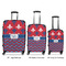 Patriotic Fleur de Lis Luggage Bags all sizes - With Handle