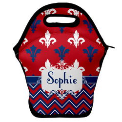Patriotic Fleur de Lis Lunch Bag w/ Name or Text