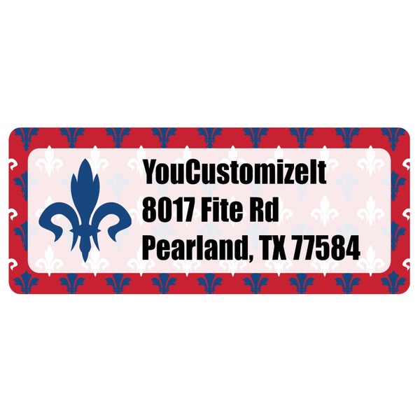 Custom Patriotic Fleur de Lis Return Address Labels (Personalized)