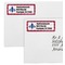 Patriotic Fleur de Lis Mailing Labels - Double Stack Close Up