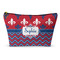 Patriotic Fleur de Lis Makeup Bag - Small - 8.5"x4.5" (Personalized)