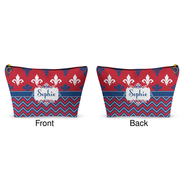 Patriotic Fleur de Lis Makeup Bag (Front and Back)