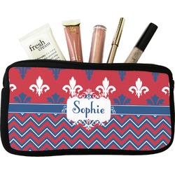 Patriotic Fleur de Lis Makeup / Cosmetic Bag (Personalized)