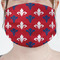 Patriotic Fleur de Lis Mask - Pleated (new) Front View on Girl