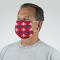 Patriotic Fleur de Lis Mask - Quarter View on Guy