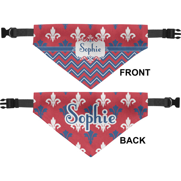 Patriotic Fleur de Lis Medium Dog Bandana Approval
