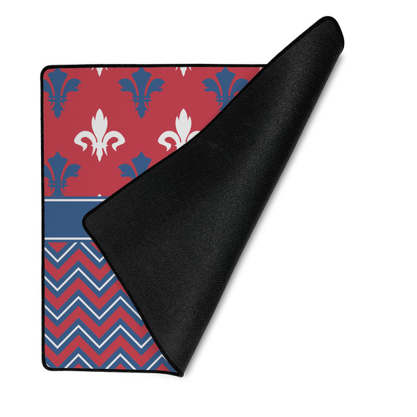 Patriotic Fleur de Lis Medium Gaming Mats - FRONT W/FOLD