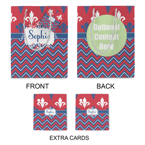 Patriotic Fleur de Lis Medium Gift Bag - Approval