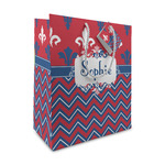 Patriotic Fleur de Lis Medium Gift Bag (Personalized)