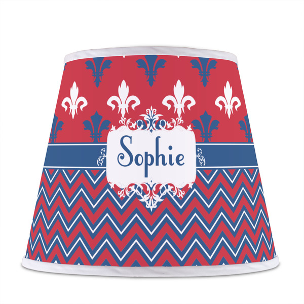 Patriotic Fleur de Lis Poly Film Empire Lampshade - Front View