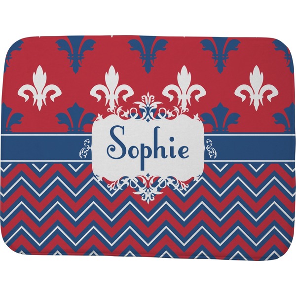 Patriotic Fleur de Lis Memory Foam Bath Mat 48 X 36
