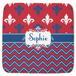 Patriotic Fleur de Lis Memory Foam Bath Mat - 48"x48" (Personalized)