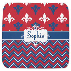 Patriotic Fleur de Lis Memory Foam Bath Mat - 48"x48" (Personalized)