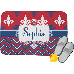Patriotic Fleur de Lis Memory Foam Bath Mat - 24"x17" (Personalized)