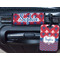 Patriotic Fleur de Lis Metal Luggage Tag & Handle Wrap - In Context