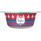 Patriotic Fleur de Lis Stainless Steel Dog Bowl (Personalized)