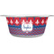 Patriotic Fleur de Lis Stainless Steel Dog Bowl - Small (Personalized)
