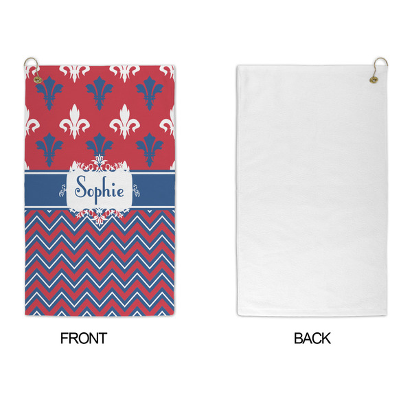 Patriotic Fleur de Lis Microfiber Golf Towels - APPROVAL