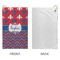 Patriotic Fleur de Lis Microfiber Golf Towels - Small - APPROVAL
