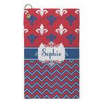 Patriotic Fleur de Lis Microfiber Golf Towel - Small (Personalized)