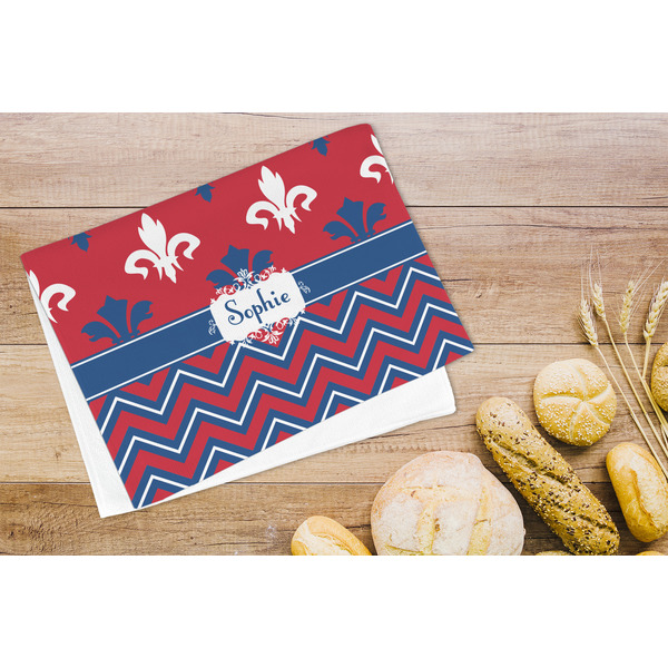 Patriotic Fleur de Lis Microfiber Kitchen Towel - LIFESTYLE