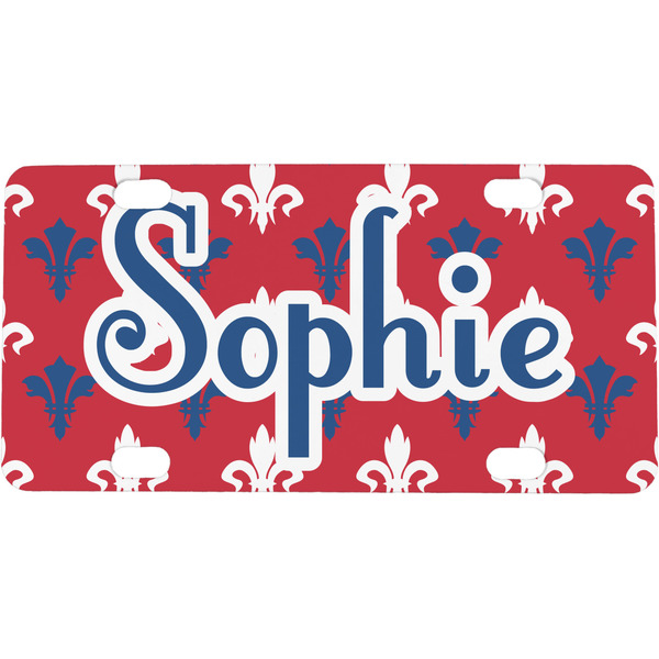 Custom Patriotic Fleur de Lis Mini/Bicycle License Plate (Personalized)