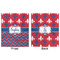 Patriotic Fleur de Lis Minky Blanket - 50"x60" - Double Sided - Front & Back