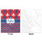 Patriotic Fleur de Lis Minky Blanket - 50"x60" - Single Sided - Front & Back