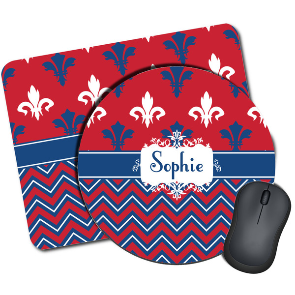Custom Patriotic Fleur de Lis Mouse Pad (Personalized)