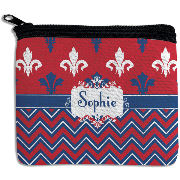Custom Patriotic Fleur de Lis Rectangular Coin Purse (Personalized)