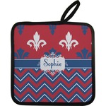 Patriotic Fleur de Lis Pot Holder w/ Name or Text