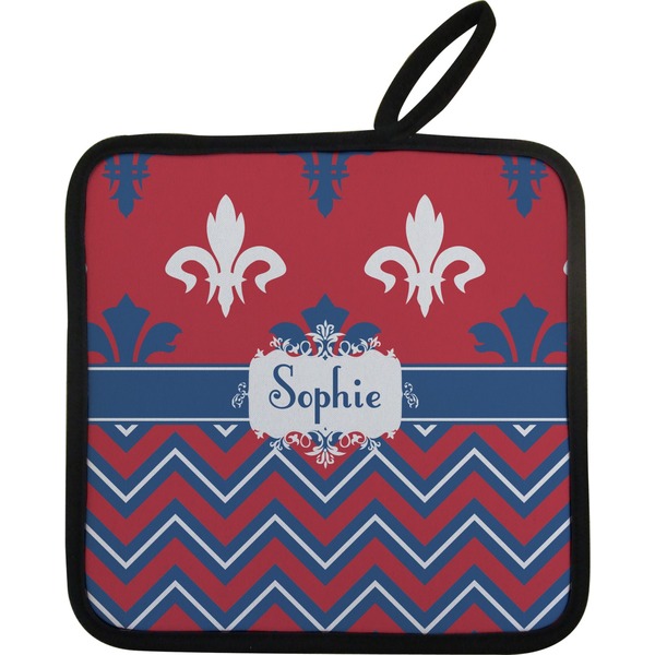 Patriotic Fleur de Lis Neoprene Pot Holder