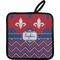 Patriotic Fleur de Lis Pot Holder w/ Name or Text