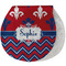 Patriotic Fleur de Lis Burp Pad - Velour w/ Name or Text