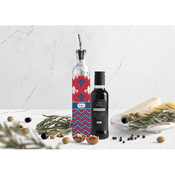 Patriotic Fleur de Lis Oil Dispenser Bottle - Lifestyle Photo