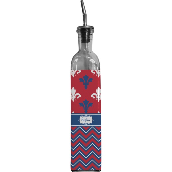 Custom Patriotic Fleur de Lis Oil Dispenser Bottle (Personalized)