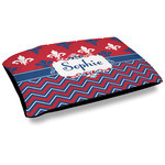 Patriotic Fleur de Lis Dog Bed w/ Name or Text