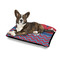 Patriotic Fleur de Lis Outdoor Dog Beds - Medium - IN CONTEXT