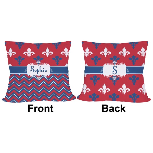 Patriotic Fleur de Lis Outdoor Pillow - 20x20