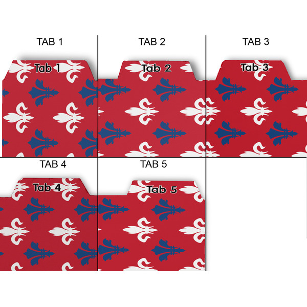 Patriotic Fleur de Lis Page Dividers - Set of 5 - Approval