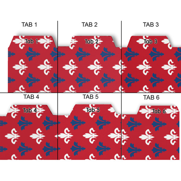Patriotic Fleur de Lis Page Dividers - Set of 6 - Approval