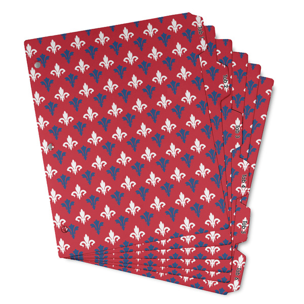 Patriotic Fleur de Lis Page Dividers - Set of 6 - Main/Front