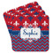 Patriotic Fleur de Lis Paper Coasters (Personalized)