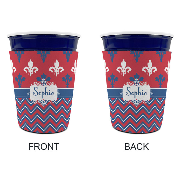 Patriotic Fleur de Lis Party Cup Sleeves - without bottom - Approval
