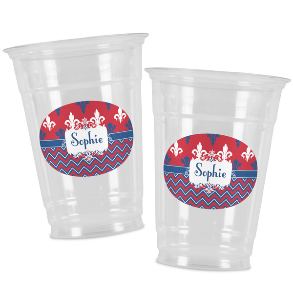 Patriotic Fleur de Lis Party Cups - 16oz - Alt View