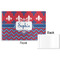 Patriotic Fleur de Lis Disposable Paper Placemat - Front & Back