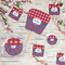 Patriotic Fleur de Lis Party Supplies Combination Image - All items - Plates, Coasters, Fans