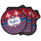 Patriotic Fleur de Lis Iron on Patches (Personalized)