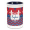 Patriotic Fleur de Lis Ceramic Pencil Holders - Blue